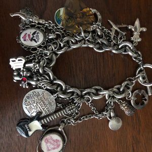 Lucky Brand Silver Tone Charm Bracelet